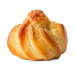 Eclair cake isolated on white background