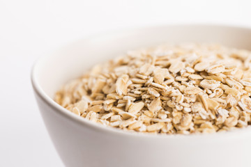 Oat flakes in bowl