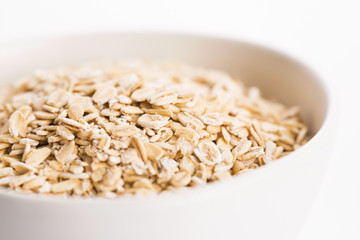 Oat flakes in bowl