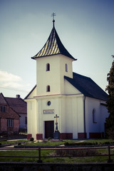 Fototapeta premium old village christian chapel or church in czech republic