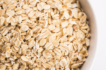 Oat flakes in bowl