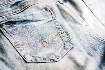 blue jeans back pocket