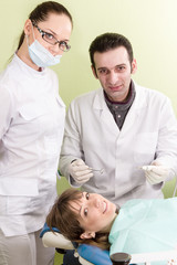 Portrait of dentists and their patients