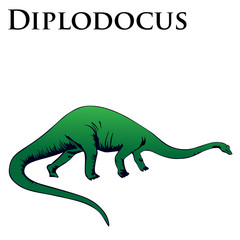 diplodocus dinosaur colored