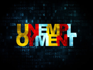 Finance concept: Unemployment on Digital background