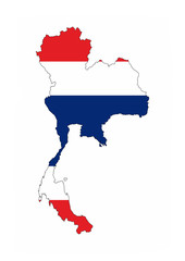 Obraz premium thailand flag map