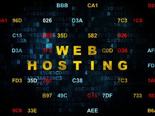 Web development concept: Web Hosting on Digital background