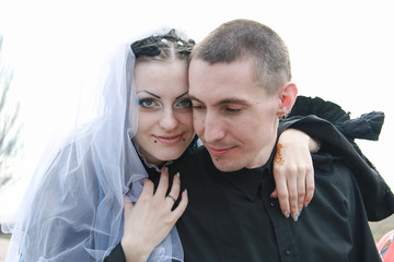 Lovely Sweet Goth Pair wedding
