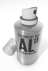 Deodorant spray with aluminium - obrazy, fototapety, plakaty