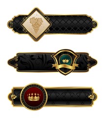 black-gold decorative frames