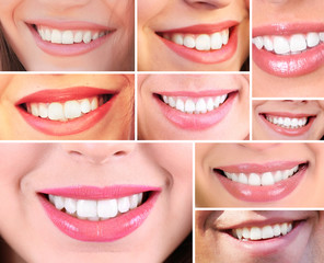 People smiles collage