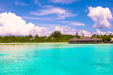 Beautiful white sand beach and Indian ocean