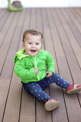 baby playing on the floor