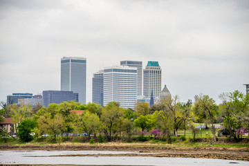 April 2015 - Stormy weather over Tulsa oklahoma Skyline