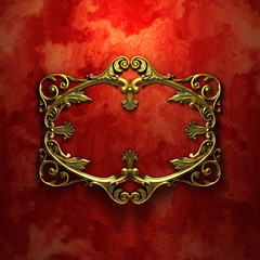 red background