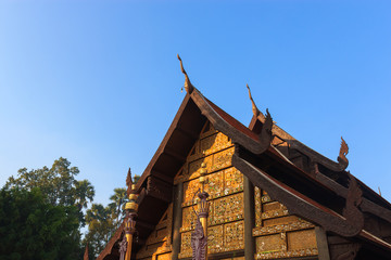 Fototapeta na wymiar Pra That Lampang Luang, the famous ancient buddhist temple locat