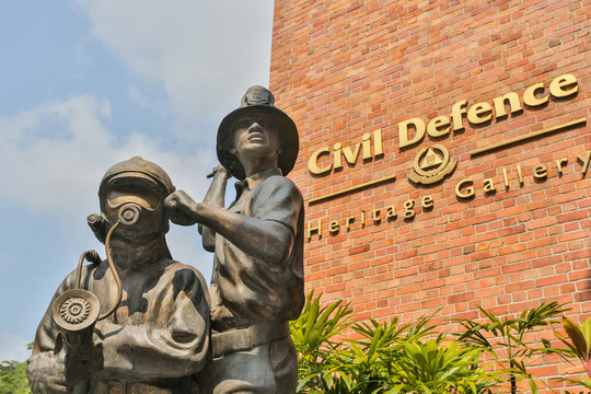 Two Civil Defence Stand In