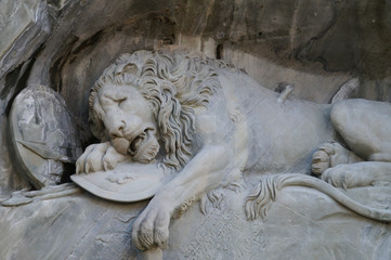 Fototapeta premium The Crying Lion Memorial, Luzern