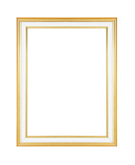 gold picture frame Isolated on white background