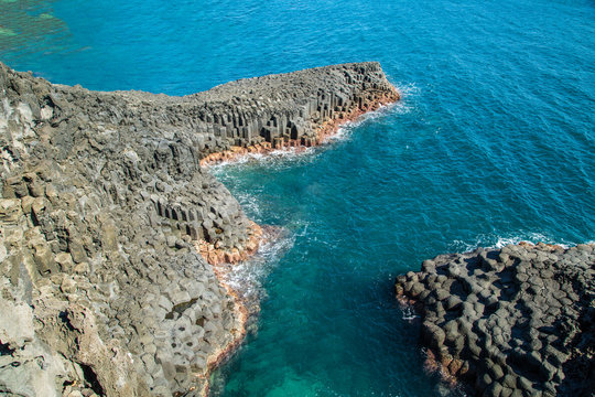 Basaltic columnar joint coast