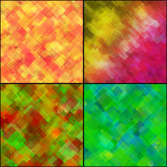 Set of Abstract Geometrical Multicolored Backgrounds