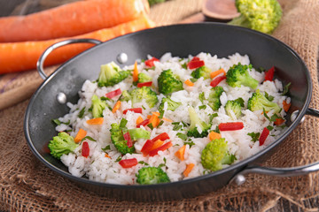 rice and vegetables