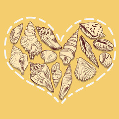 heart from shells