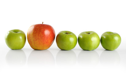 Red and green apples