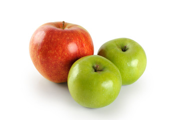 Red and green apples