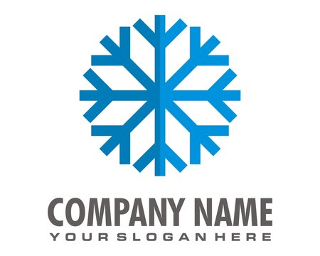 snowflakes logo image vector