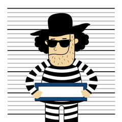 Prisoner vector cartoon