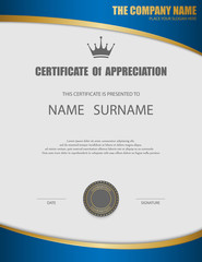 Vector certificate template.