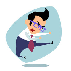 Businessman karate business theme sports