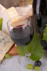 red wine and grape