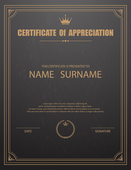 Vector certificate template.