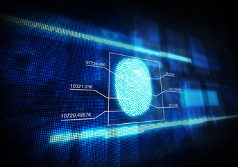 Blue digital fingerprint