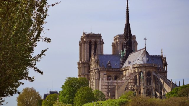 Pont des Arts-Notre Dame Cathedral, Paris, France