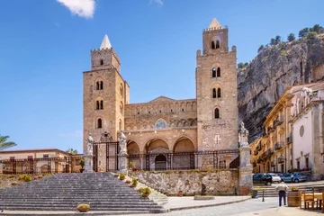 Foto op Plexiglas Kathedraal van Cefalu, Sicilië, Italië © mRGB