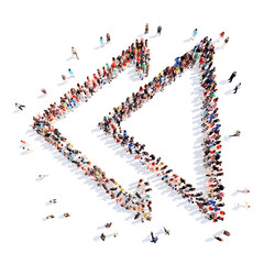 people in the form of an icon playback.