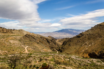 Berge in den Alpujarras Andalusien