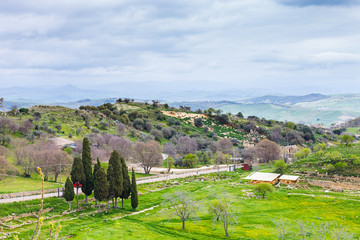 landscape with Morgantina archaeological area