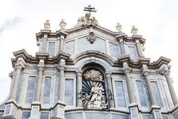 Fototapeta na wymiar facade of Saint Agatha Cathedral in Catania