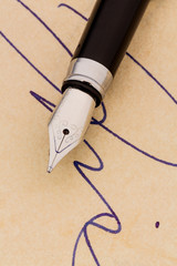 Unterschrift und Füllhalter
