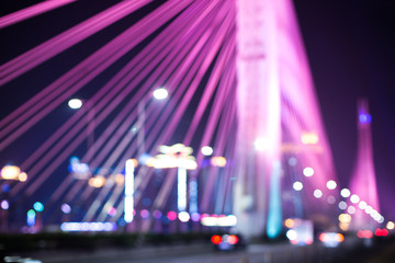 blurred bridge traffic