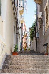 Fototapeta na wymiar alley via Ciraulo in Catania city, Sicily