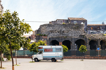 view of Roman Odeon in Catania