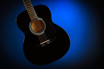 Obraz na płótnie Canvas Black guitar