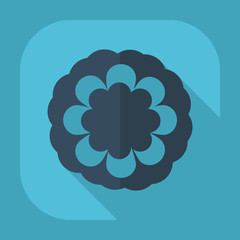 Flat modern design with shadow flower icon