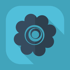 Flat modern design with shadow flower icon