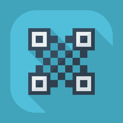 Flat modern design with shadow QR-Code